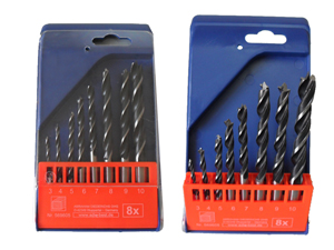 8pcs C45 wood working drill sizes: 3-4-5-6-7-8-9-10mm 