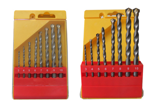 8pcs C45 masonry drill sizes: 3-4-5-6-6-8-8-10mm 